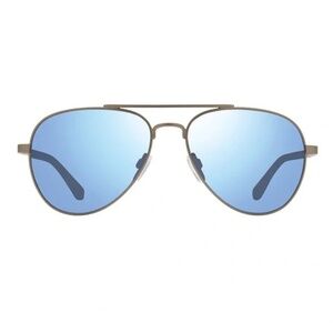 REVO MENS GUNMETAL /BLUE POLARIZED AVIATORS